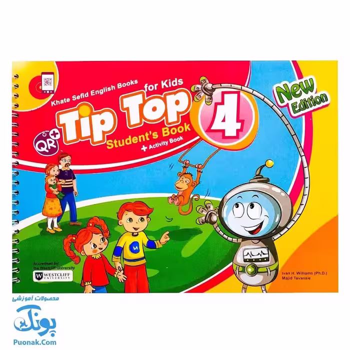 کتاب Tip Top Student Book4 & Activity book سیمی به همراه کتاب کار و کد QR