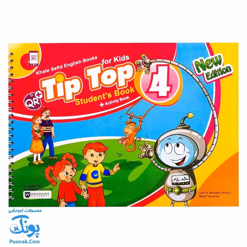 کتاب Tip Top Student Book4 & Activity book سیمی به همراه کتاب کار و کد QR