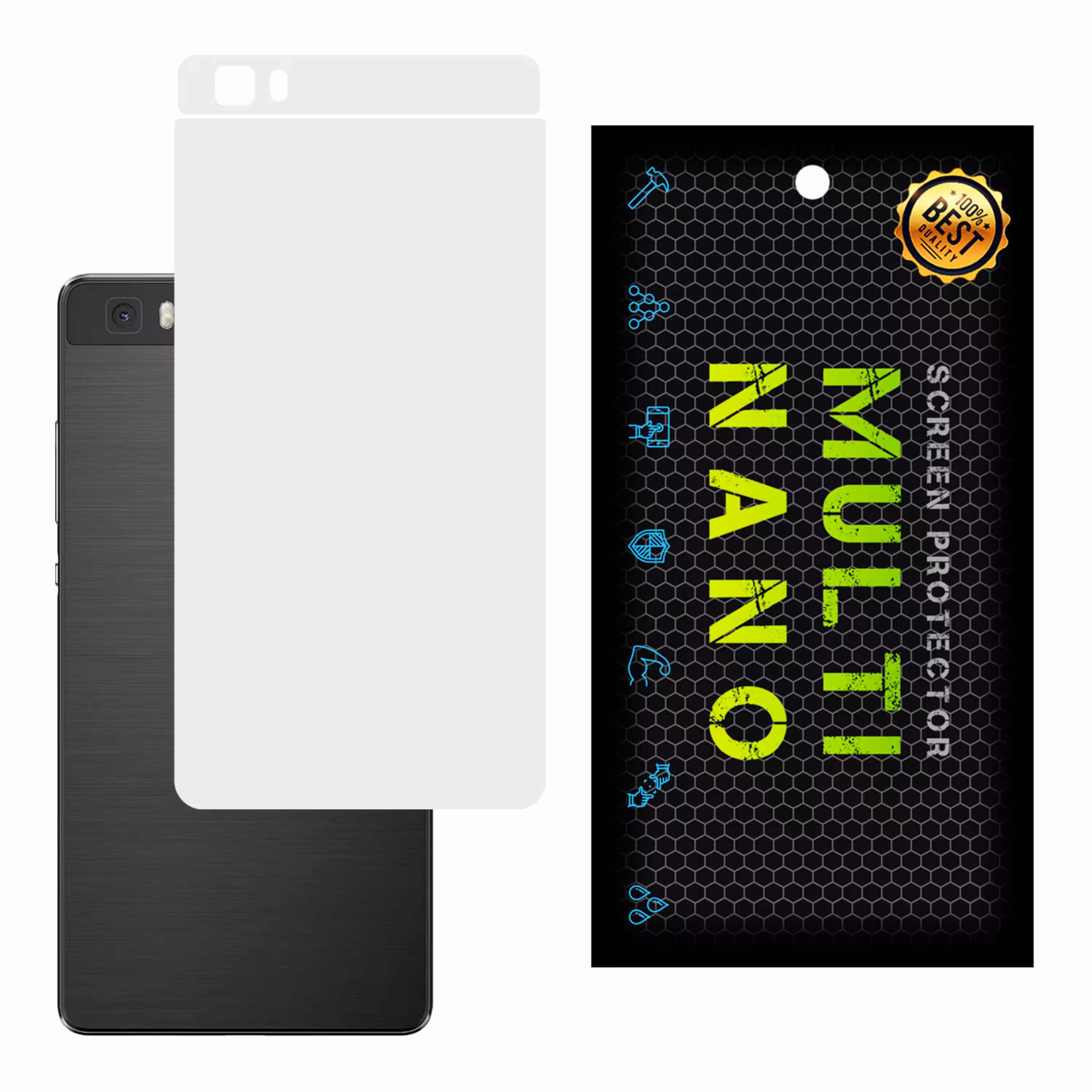 برچسب پوششی MultiNano مدل X-F1M- White برای پشت موبایل هواوی P8 Lite
