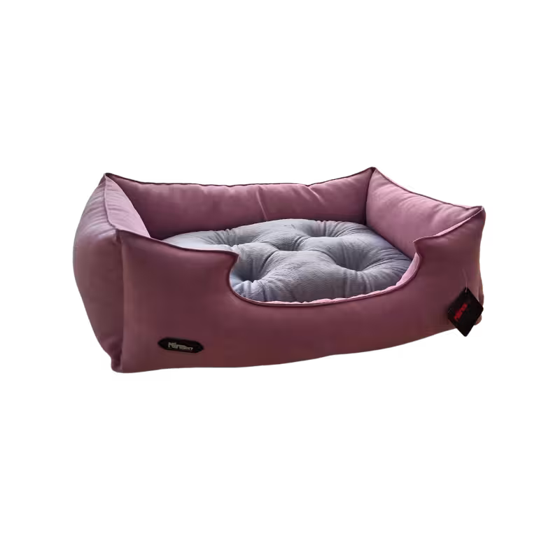 جای خواب U سایز 1 رنگ/طرح یاسی طوسی کد 2052 برند Ninapet نیناپت