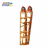 خط کش اشکال هندسی چوبی 15سانتی طرح سگ های نگهبان 1