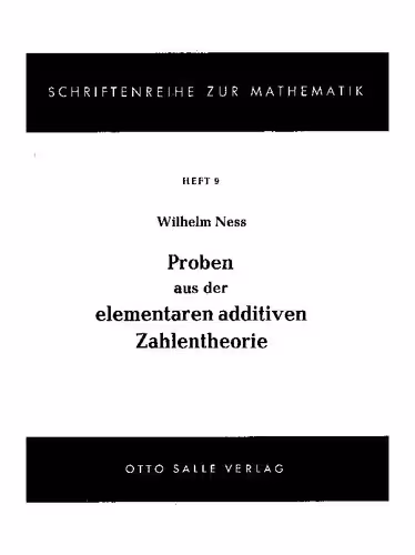 خرید و دانلود نسخه کامل کتاب Proben aus der elementaren additiven Zahlentheorie