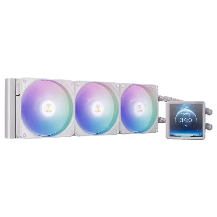 خنک کننده پردازنده گیم دیاس AURA GL360 LCD White | فروشگاه گیمینگ تکاف