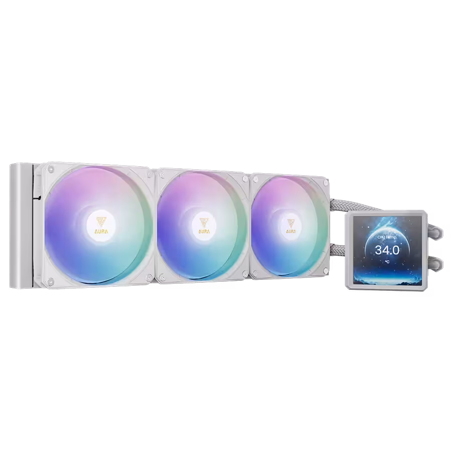 خنک کننده پردازنده گیم دیاس AURA GL360 LCD White | فروشگاه گیمینگ تکاف