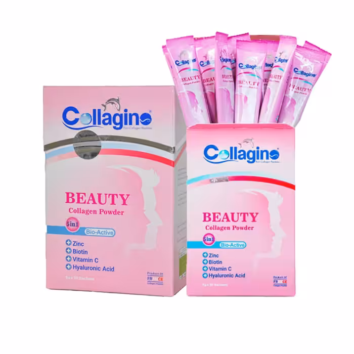 پودر کلاژن بیوتی کلاژینو بسته 30 عددی | Collagino Beauty Collagen Powder 30 Sachets