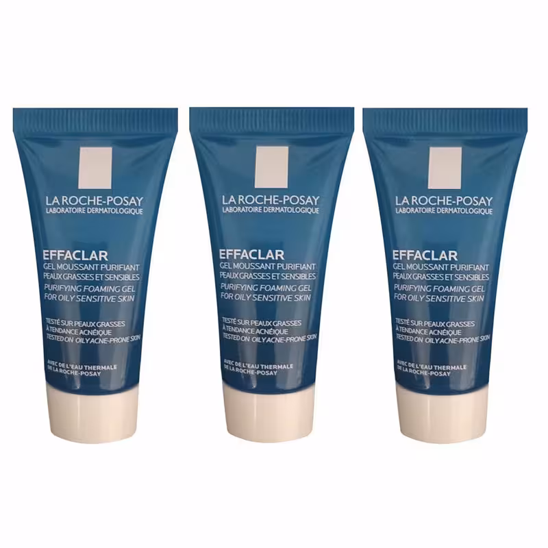 ژل شستشوی صورت لاروش پوزای مدل EFFACLAR حجم 15 میلی لیتر بسته 3 عددی