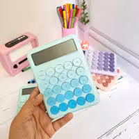 ماشین حساب رنگی دکمه بزرگ سایز بزرگ