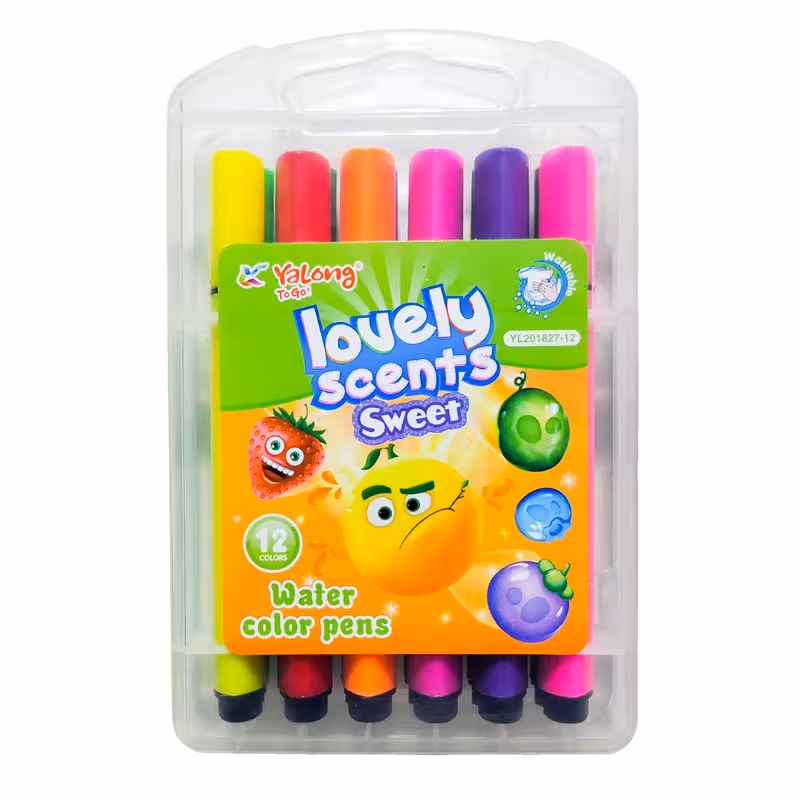 ماژیک رنگ آمیزی یالونگ مدل Lovely Scents کد 1203 بسته 12 عددی | چاوه