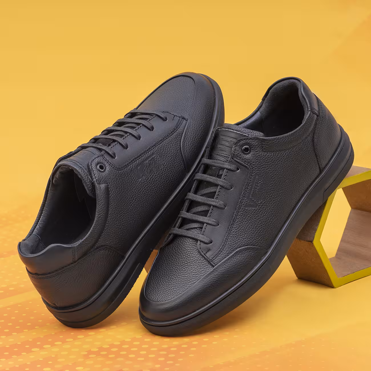 کفش چرم مردانه ونس کد VN016BK رنگ مشکی