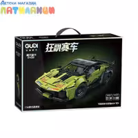 ساختنی لگو ماشین مسابقه عقب کش و چراغدار برند Gudi کد 70009