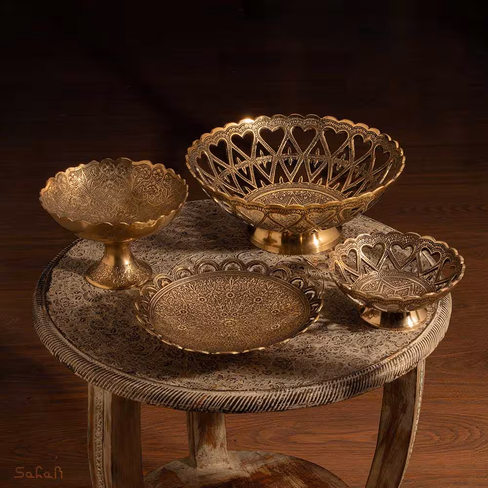 ست پذیرایی برنجی آنتیک کد 363