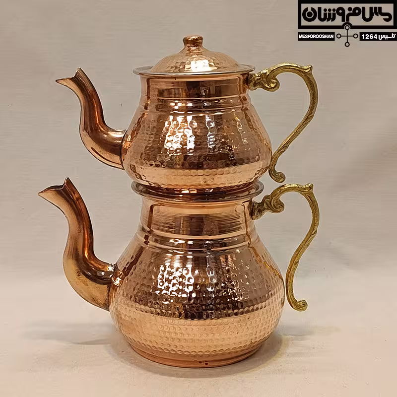 کتری و قوری مسی مدل نیلوپر