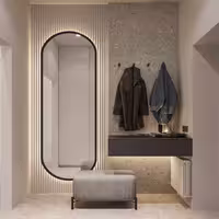 آینه مدل قدی چوبی طرح سرو w-130
