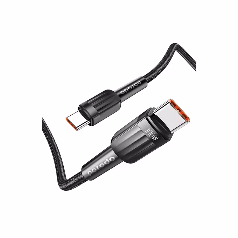 کابل شارژ تایپ سی به تایپ سی پرودو مدل PD-C100C1F-BK