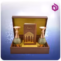 حافظ پالتويی چرم با دو گلدان خاتم 16