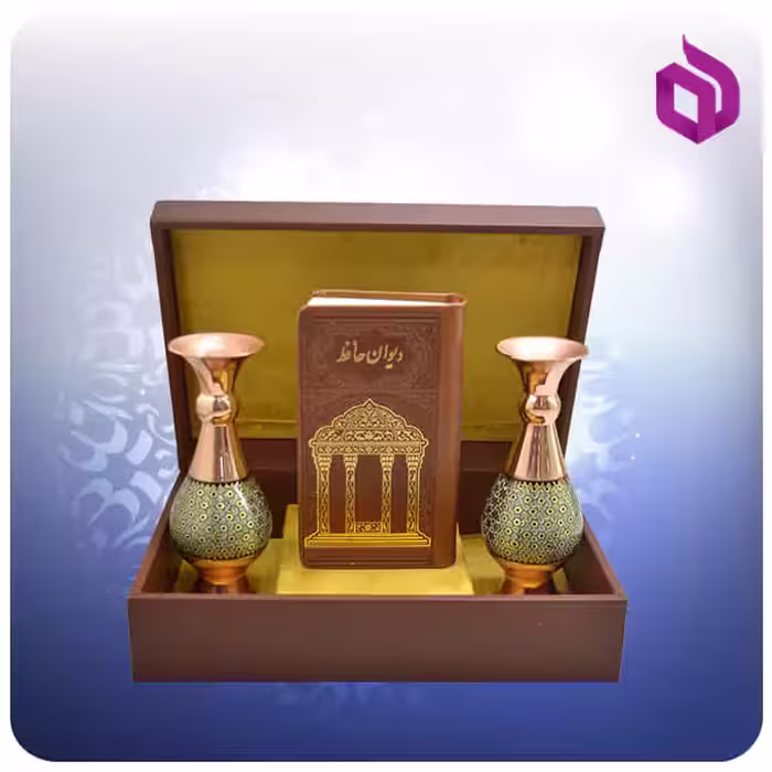 حافظ پالتويی چرم با دو گلدان خاتم 16