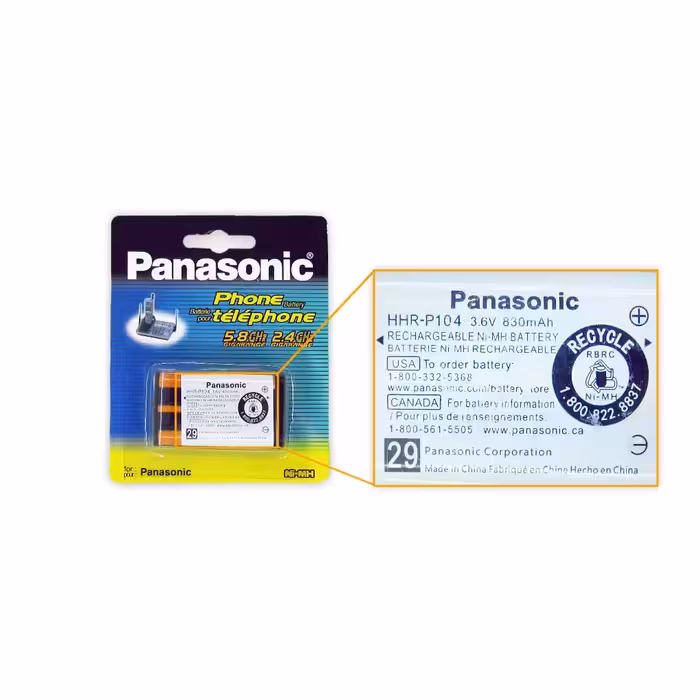 باتری شارژی تلفن بیسیم پاناسونیک مدلPANASONIC P 104