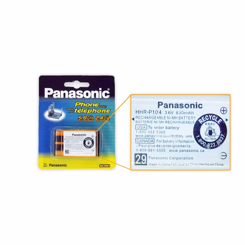 باتری شارژی تلفن بیسیم پاناسونیک مدلPANASONIC P 104