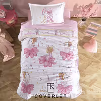 روتختی دخترانه سفید صورتی طرح بالرین مدل Ballerina