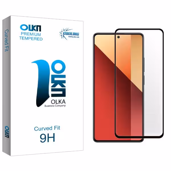 محافظ صفحه نمایش شیشه ای کولینگ مدل Olka FullGlue مناسب برای گوشی موبایل شیائومی Redmi Note 13 4G