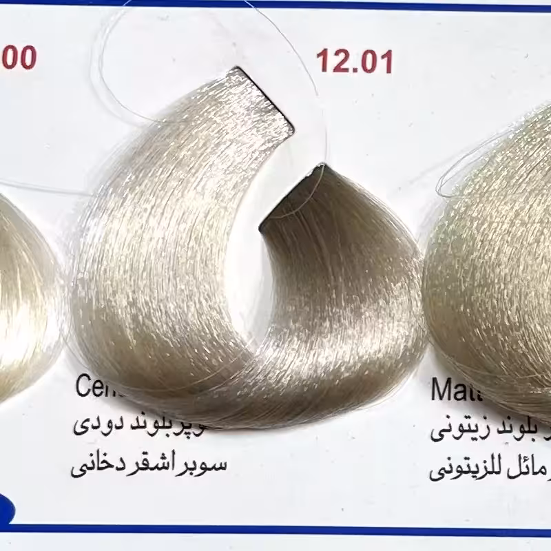 سوپر بلوند دودی 12.01 ،،رنگ مو کم آمونیاک پیلون و یک عدد اکسیدان | amazonchi