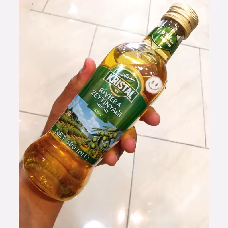 روغن زیتون کریستال شیشه 500میل ترکیه | amazonchi