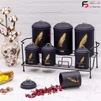 سرویس پاسماوری 4 پارچه فلزی، رنگ مشکی، مدل نوین