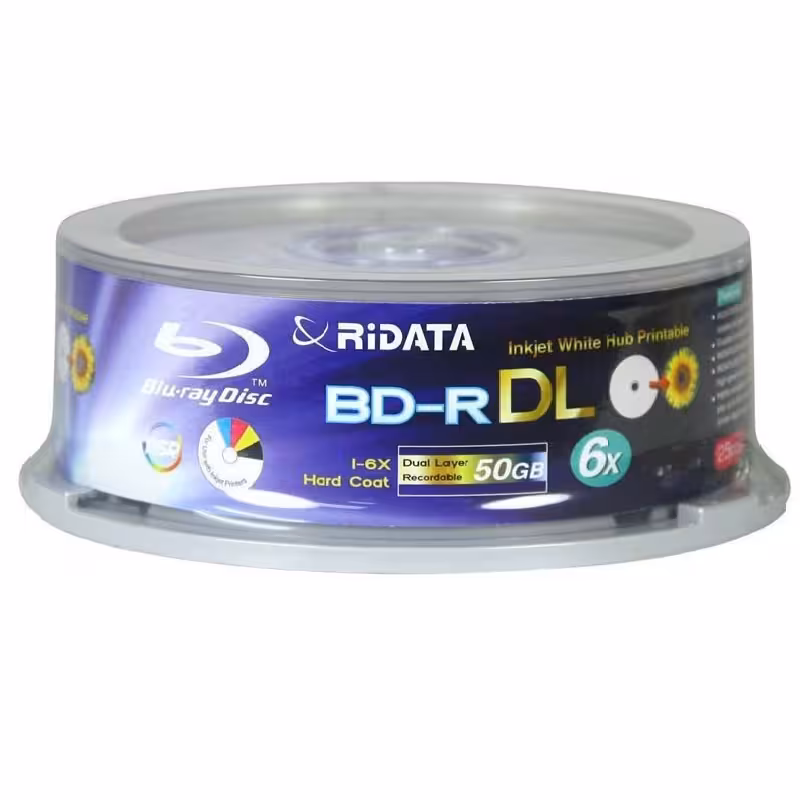 بلوری  خام 50 گیگ ری دیتا مدل BD-R بسته 15عددی