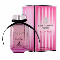 عطر ادکلن پینک شیمر سکرت الحمبرا “ویکتوریا سکرت بامبشل”Alhamra women's perfume Pink Shimmer Secret model