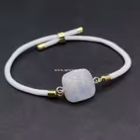 دستبند زنانه لابرادوریت سفید (کدA772)