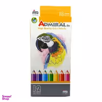 مداد رنگی 12 رنگ مقوایی آدمیرال (Admiral) مدل MDF