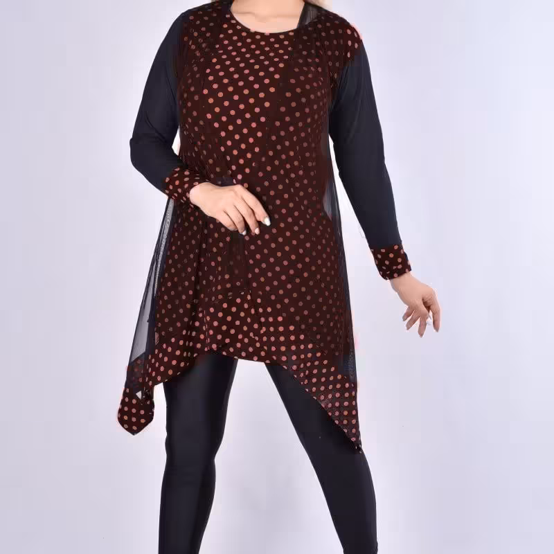 تونیک مدل دوتیکه توپ توپی