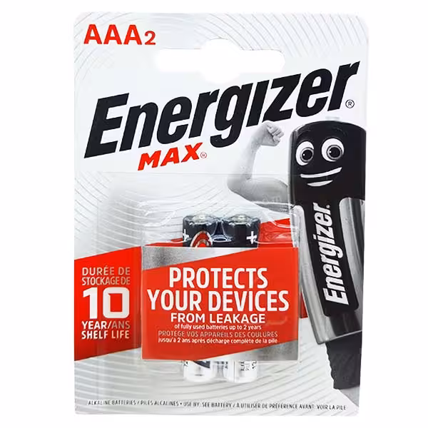 باتری نیم قلمی انرجایزر مدل مکس (بسته 2 عددی)