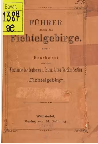 خرید و دانلود نسخه کامل کتاب Führer durch das Fichtelgebirge