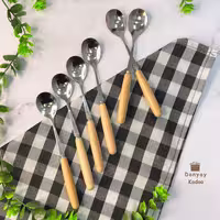قاشق چای دسته چوبی