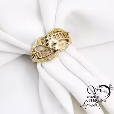 انگشتر طلاروس طرح ضرب دری کد 18309