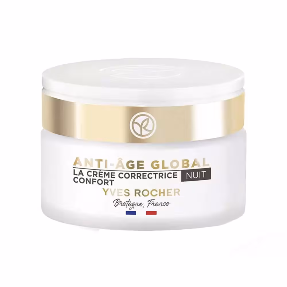 کرم شب ضدپیری ایوروشه مدل Anti-Age Global مناسب انواع پوست حجم 50 میل