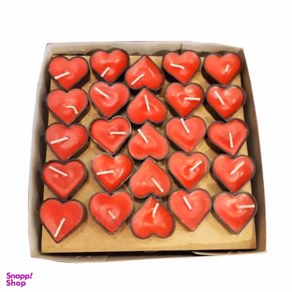 شمع وارمر مدل قلبی بسته 50 عددی