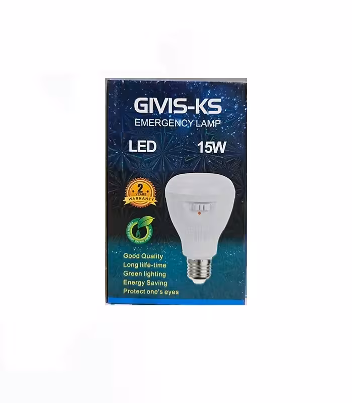 لامپ اضطراری شارژی 15 وات کلید دار مدل GIVIS-KS