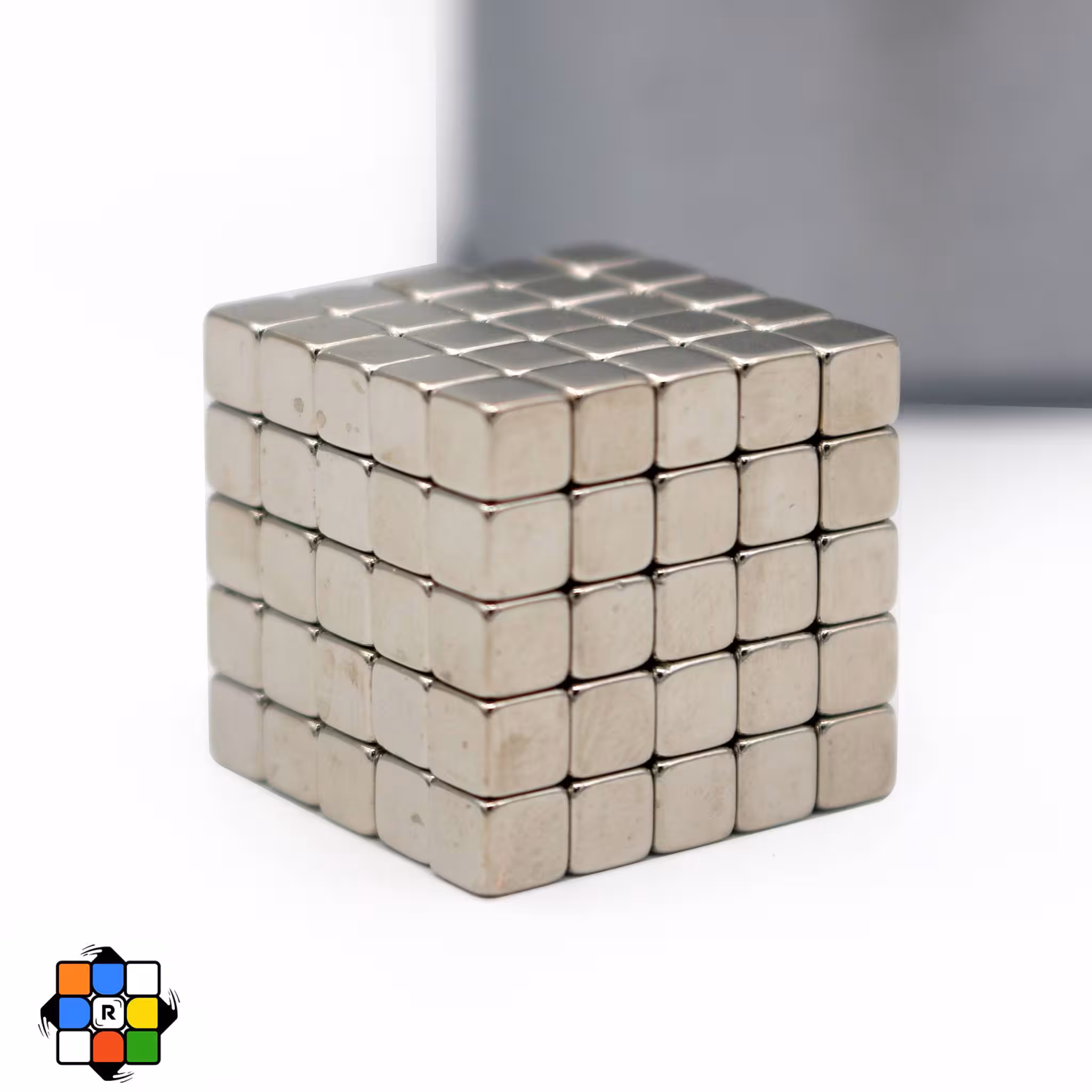 مگنت باکی بال مکعبی 125 تکه سیلور