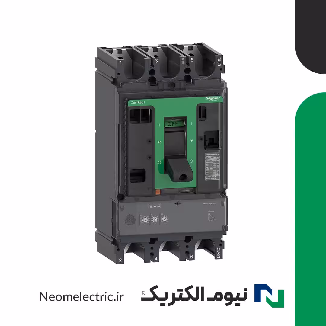 کلید اتوماتیک سه پل 630 آمپر تیپ جدید NSX630F Micrologic 2.3 اشنایدر