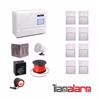 پکیج دزدگیر اماکن با سیم مدل فایروال سیم کارتی و تلفنی F10F8