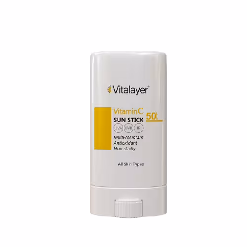 ضد آفتاب استیکی ویتامین سی SPF50 بی رنگ 15 گرم ویتالیر