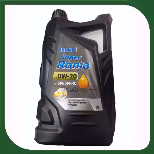روغن موتور ایرانول 0W20 سوپر رونیا SN پنج لیتری
