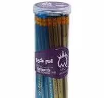 مداد مشکی سه گوش بدنه سفید طرح قلب پاکن دار بسته 48 عددی مدل H48 برند MQ