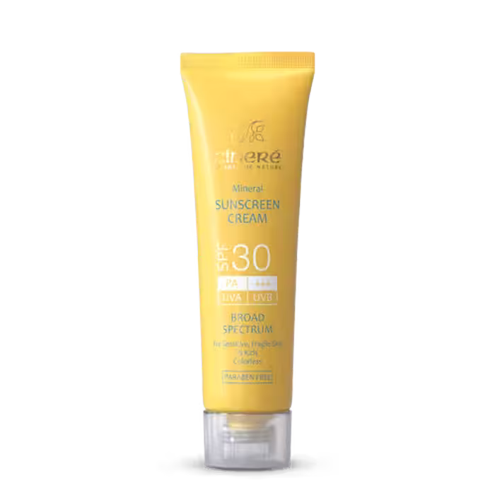 کرم ضد آفتاب SPF30  بدون رنگ مینرال سینرهcinere sunscreen cream