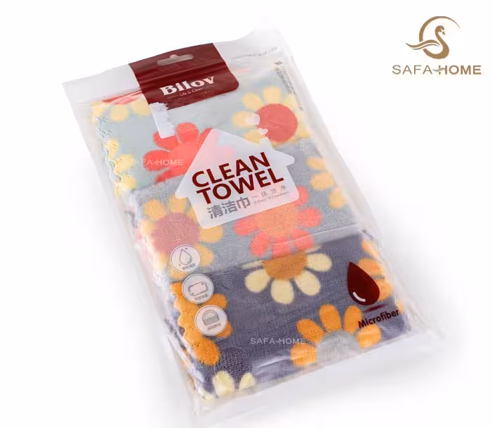 دستمال حوله آشپزخانه پولیشی آفتابگردان 3 عددی