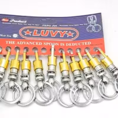 سرکلیدی کشویی کمری وسط طلایی دو حلقه