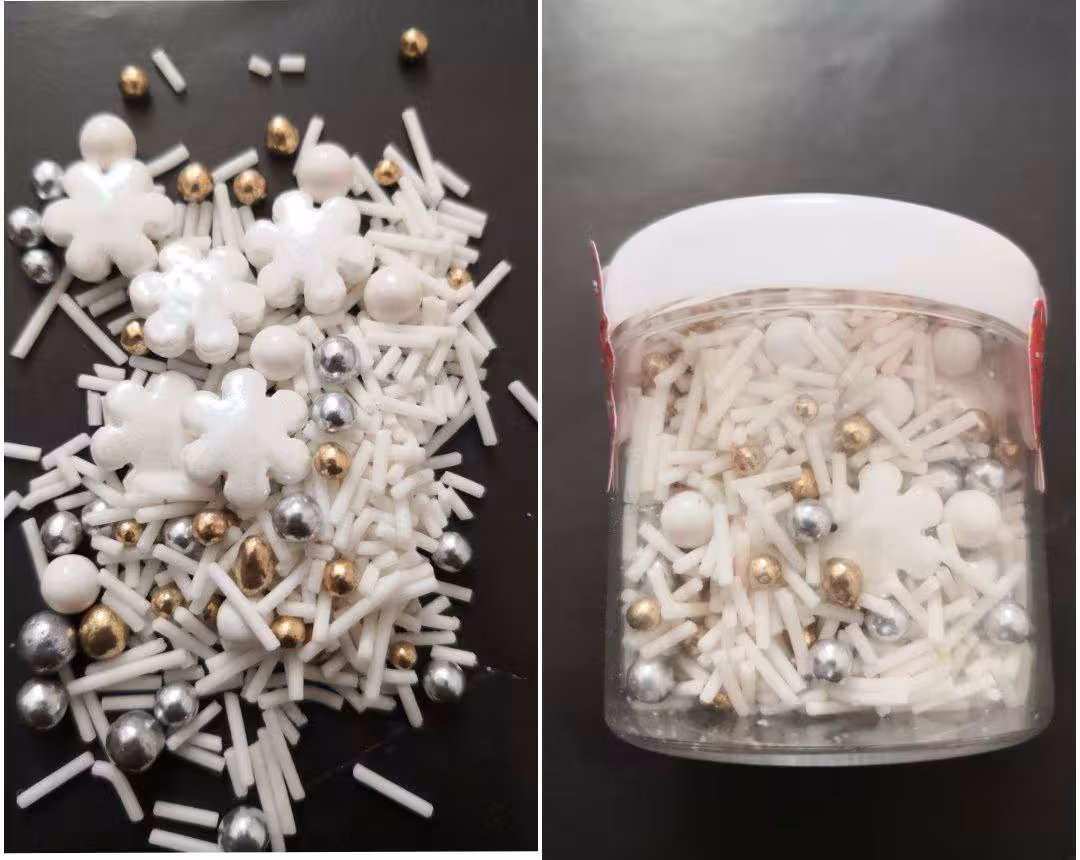 اسپرینکلس سفید نقره ای طلایی