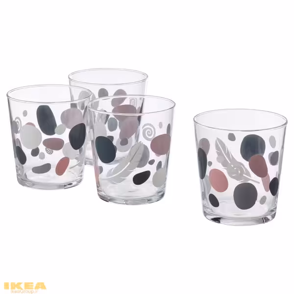 لیوان طرح سنگی 4 تایی مدل SOMMARFLOX | برند ایکیا | ارسال 15 الی 20 روز کاری